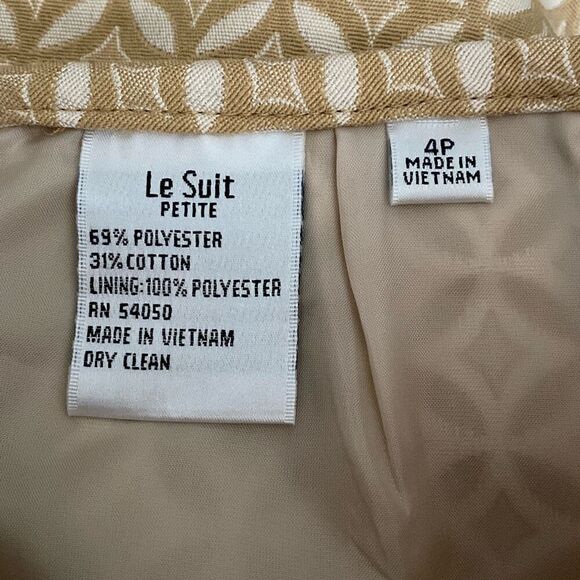 Le Suit gold/beige pencil skirt size 4P - Picture 8 of 10